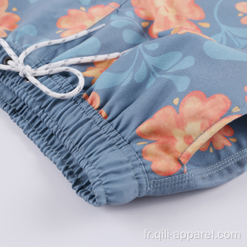 Short de bain à imprimé floral de style sport